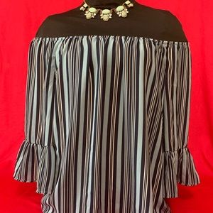 Off the shoulder blouse long sleeve top